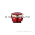 Acrylic cosmetic cream jar with gold ring,any color is possible